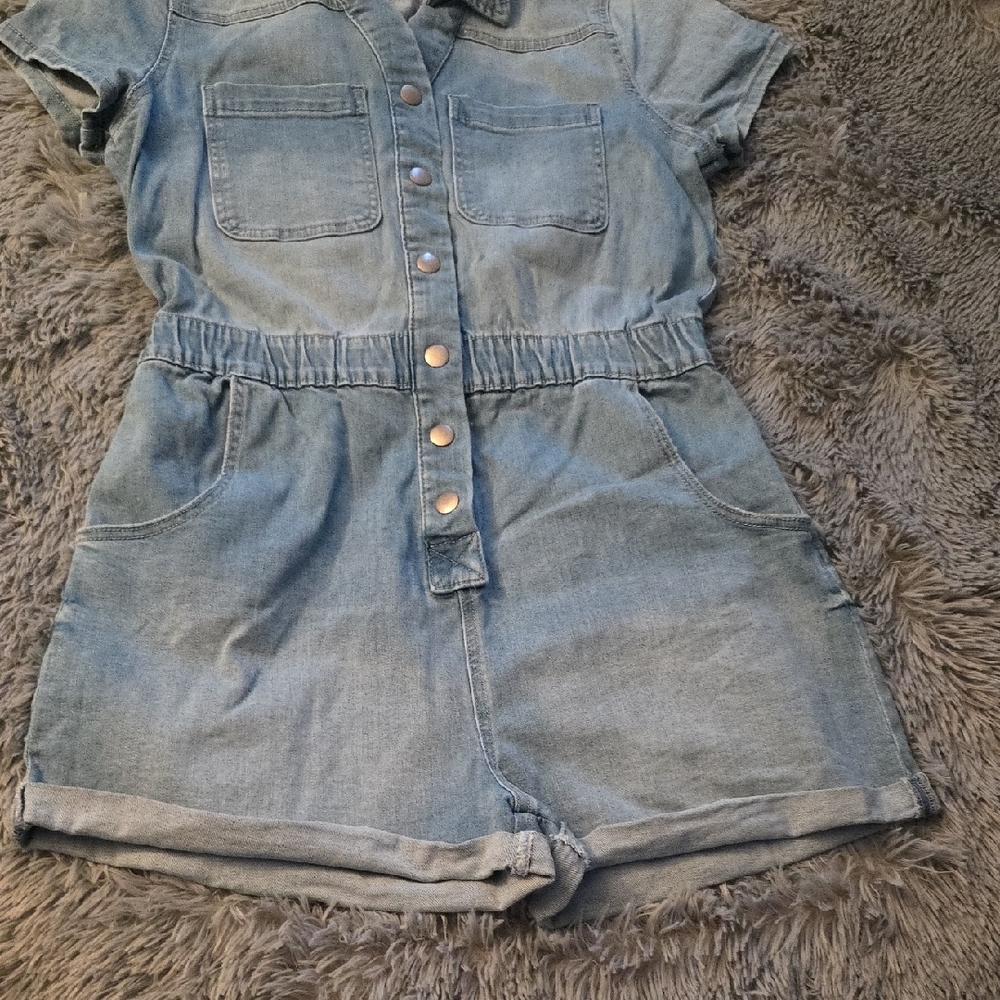 Celebrity Pink Denim Jumpsuit - Blue - Picture 3 of 8